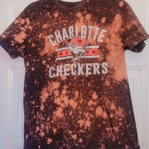 ✰CHARLOTTE CHECKERS BLEACH DYED T-SHIRT✰